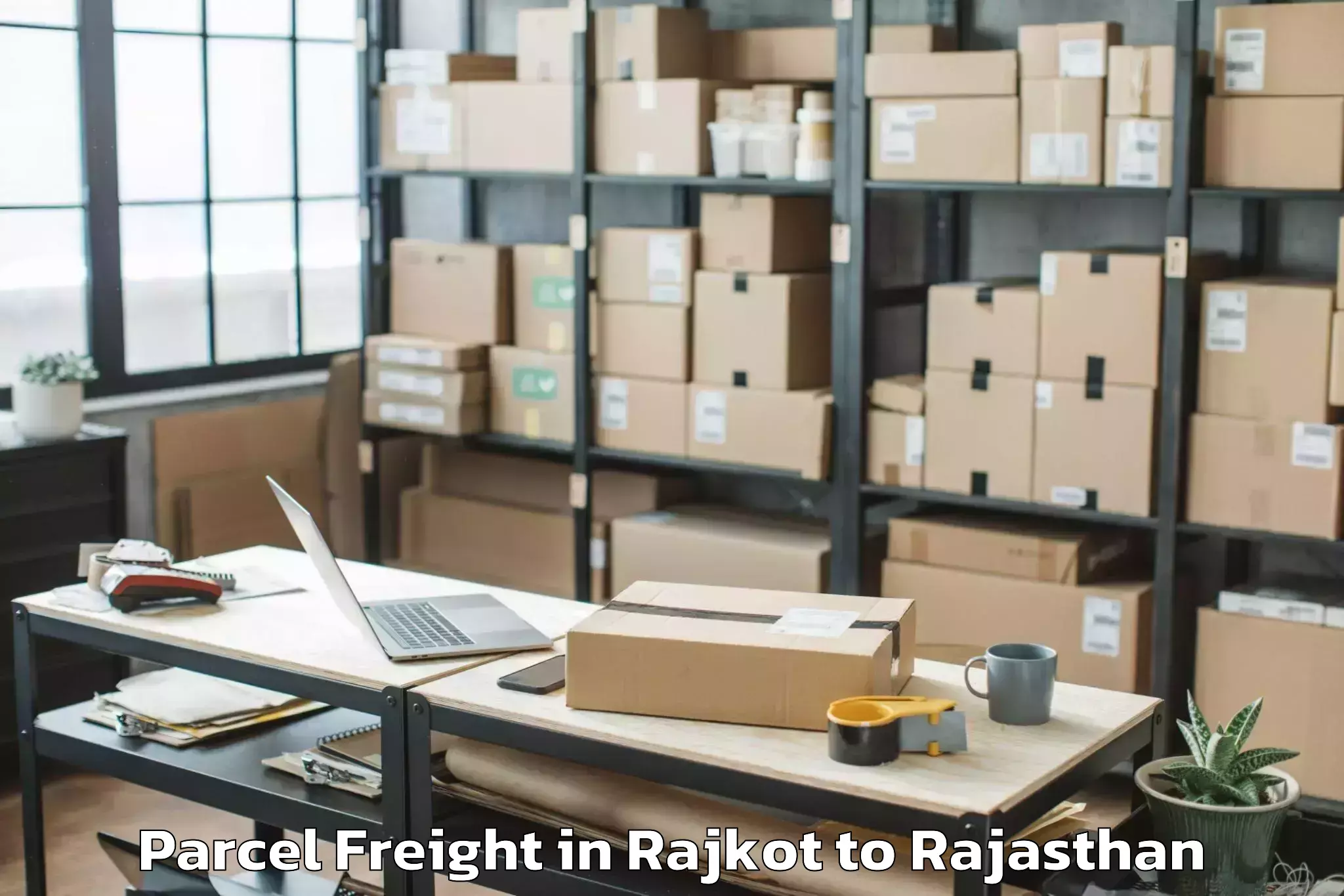 Book Your Rajkot to Jecrc University Jaipur Parcel Freight Today